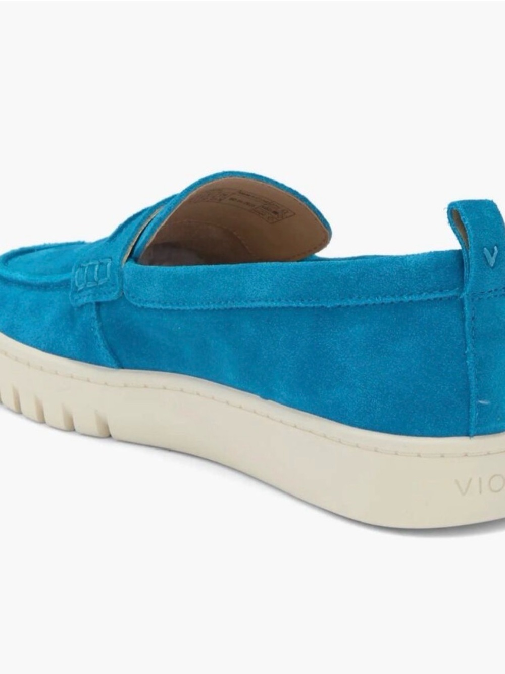 Vionic Teal Blue Suede Slip-On Loafer NWOB SZ 8 - Picture 2 of 4